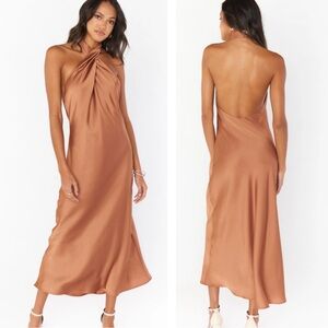 Show Me Your MuMu Jasmine Dress Midi Halter Dress